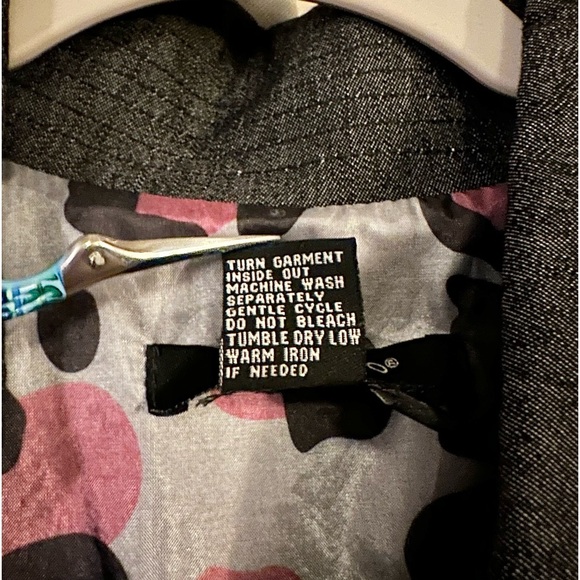 🔻FINAL PRICE🔻Sandro Dark Grey Chambray Denim-like Wide Lapel Jacket / Like New - Picture 15 of 16